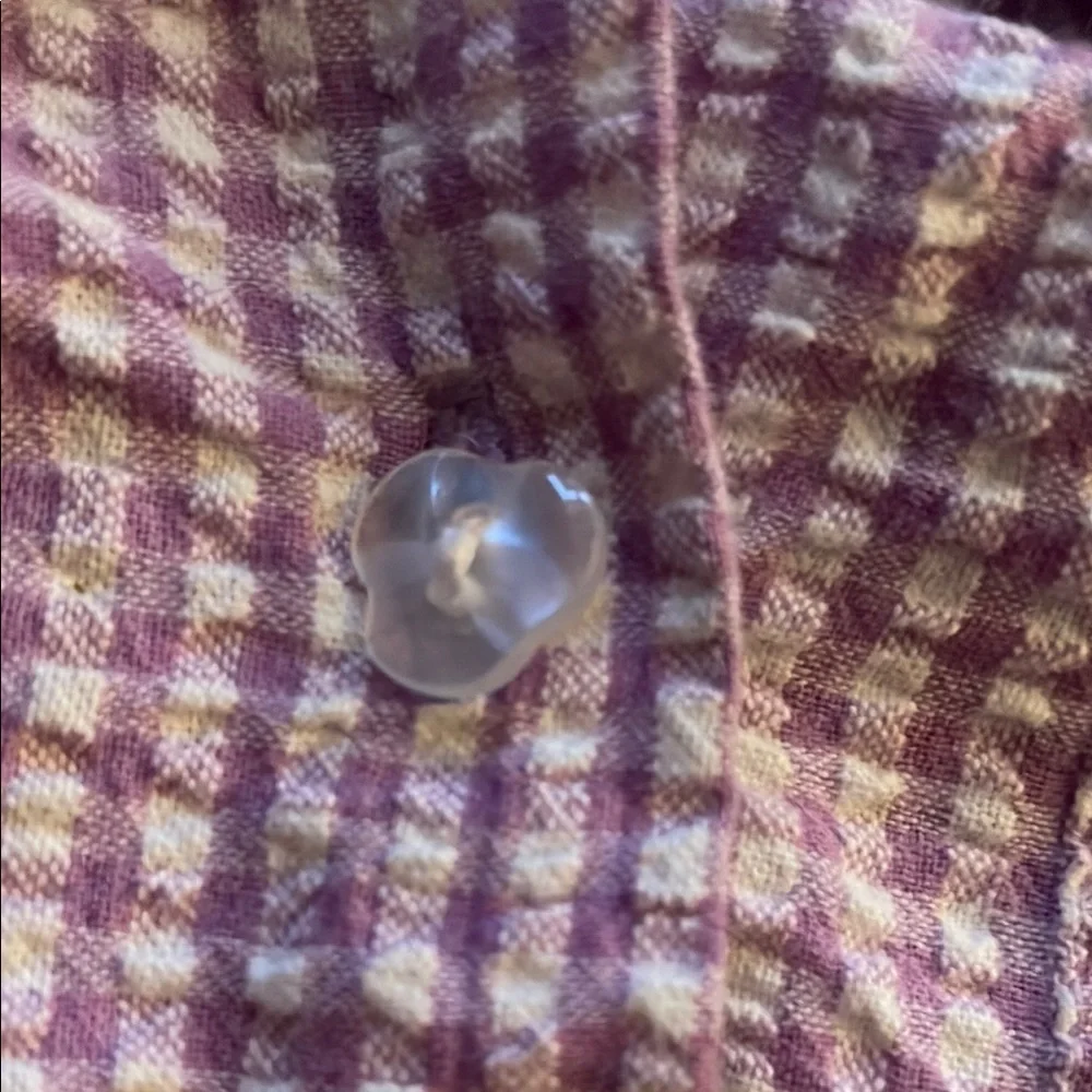 BabyQ Lavender Checkered Baby Girl Button-up Top